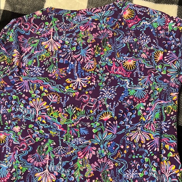 Lilly Pulitzer Purple Luxletic Multicolored Floral Long Sleeve Tee size XS - Picture 14 of 16